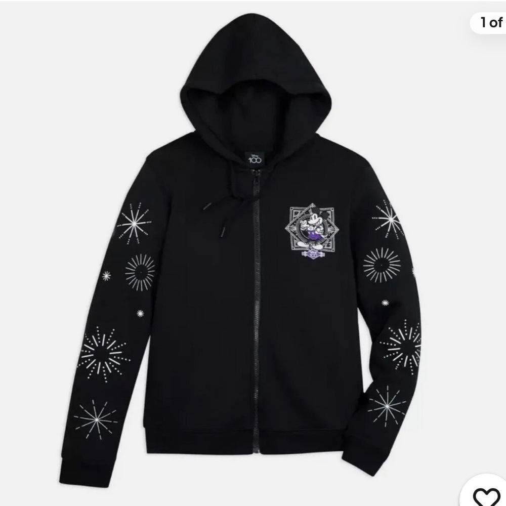 Black Graphic Hoodie Jacket